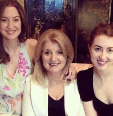 Christina Huffington With Mother And Sister
